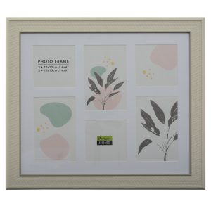 Thea 14.5x12 Inch Ivory/Grey with 6 assorted openings