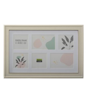 Thea 16.5x10 Inch Ivory/Grey with 6 assorted openings