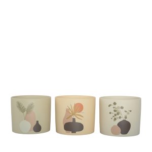 Lorenzo Planter Pot 16.5 x 14cm - 3 Assorted Designs in PDQ Tray