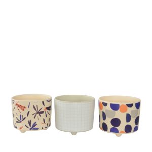 Baxter Planter Pot 12 x 10cm - 3 Assorted Designs in PDQ Tray