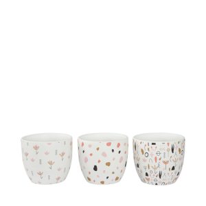 Carre Planter Pot 14x12cm - 3 Assorted Designs in PDQ Tray