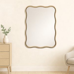 Ashbury 45x60cm Scalloped Mirror Oak