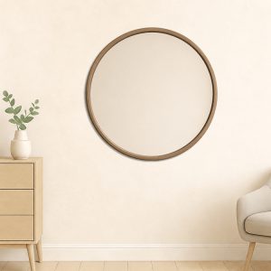 Bronte 60cm Round Mirror Oak