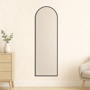 Erskine 40x120cm Arch Mirror Black