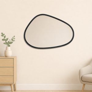 Huntley 30x45cm Pebble Mirror Black